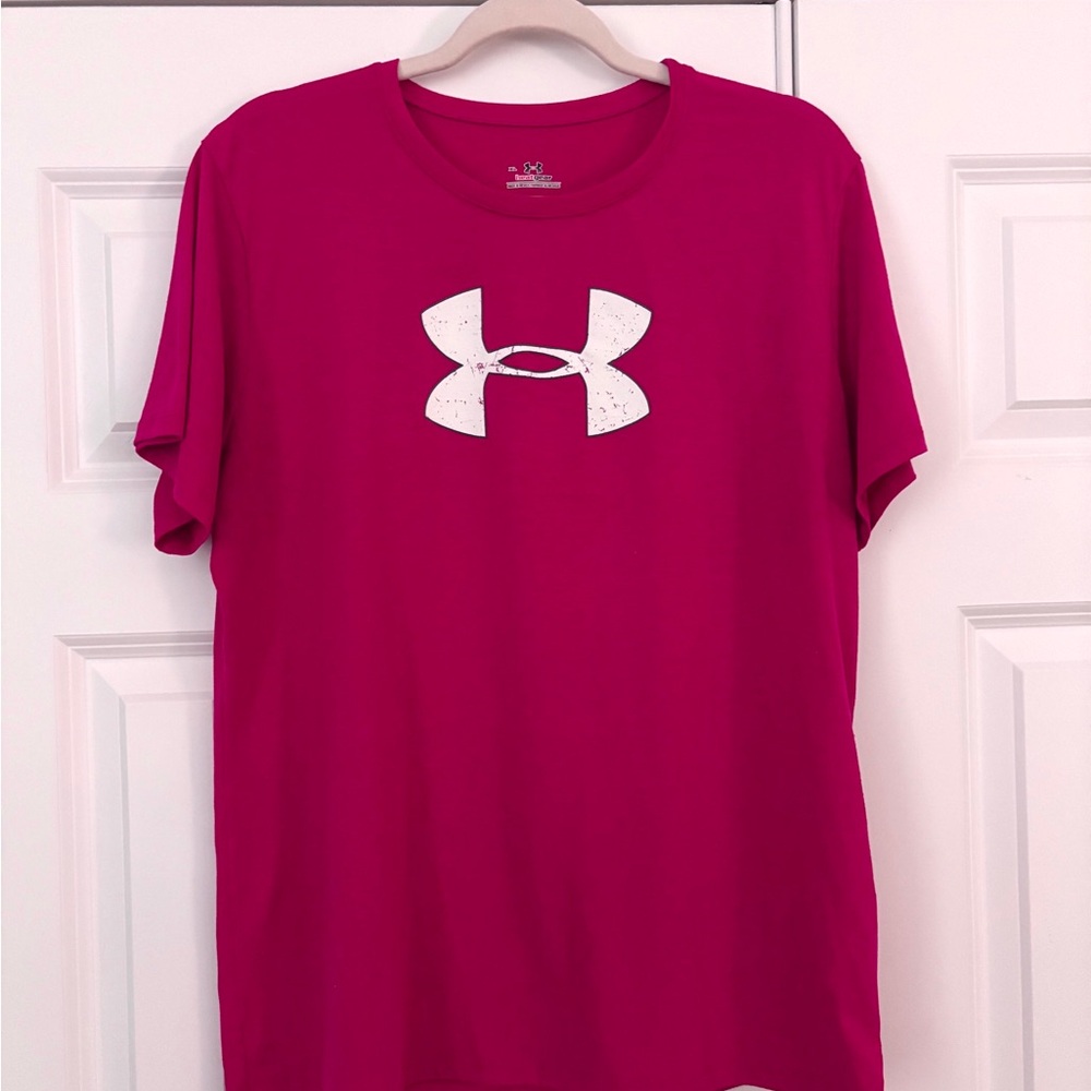 Under Armour Women’s HeatGear T-Shirt | Bright Magenta | XL
